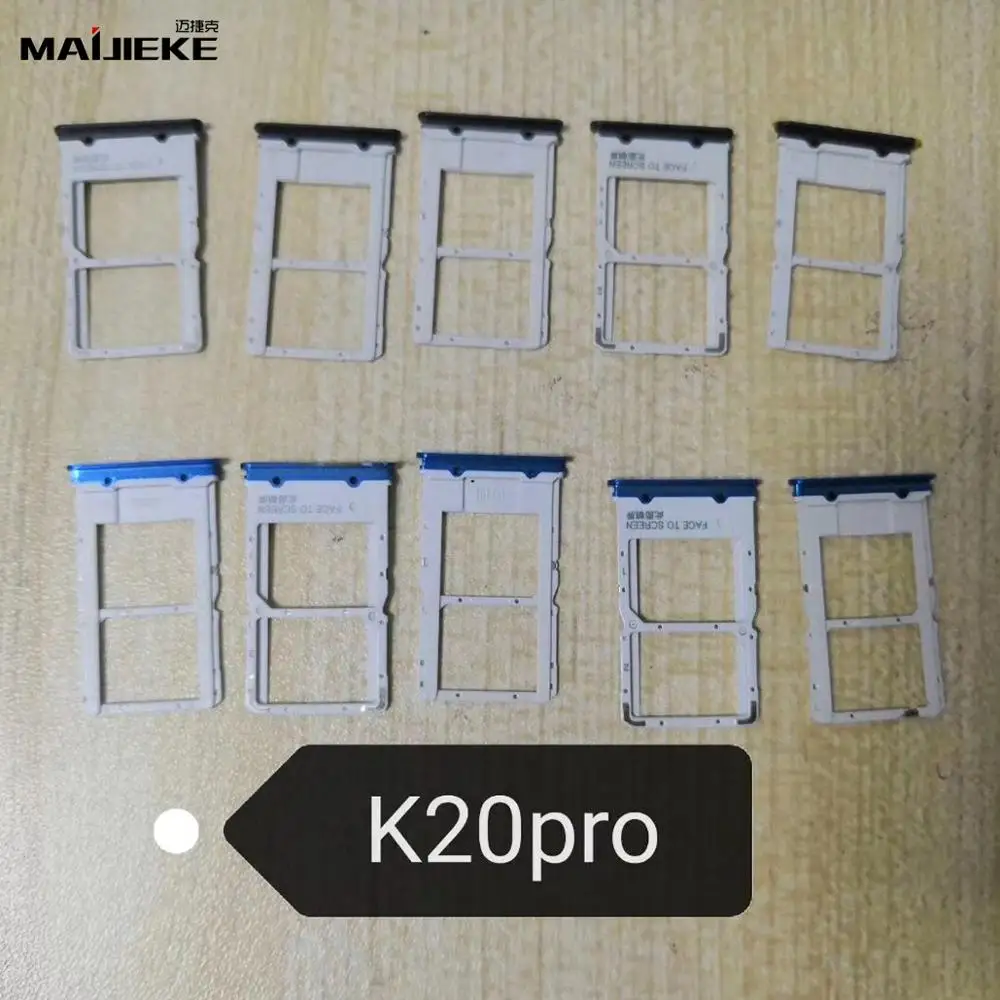 5 x nuevo soporte para tarjeta Sim bandeja de ranura para Xiaomi Redmi K20 pro bandeja de tarjeta SIM para redmi K20 Negro Azul pin de expulsión libre