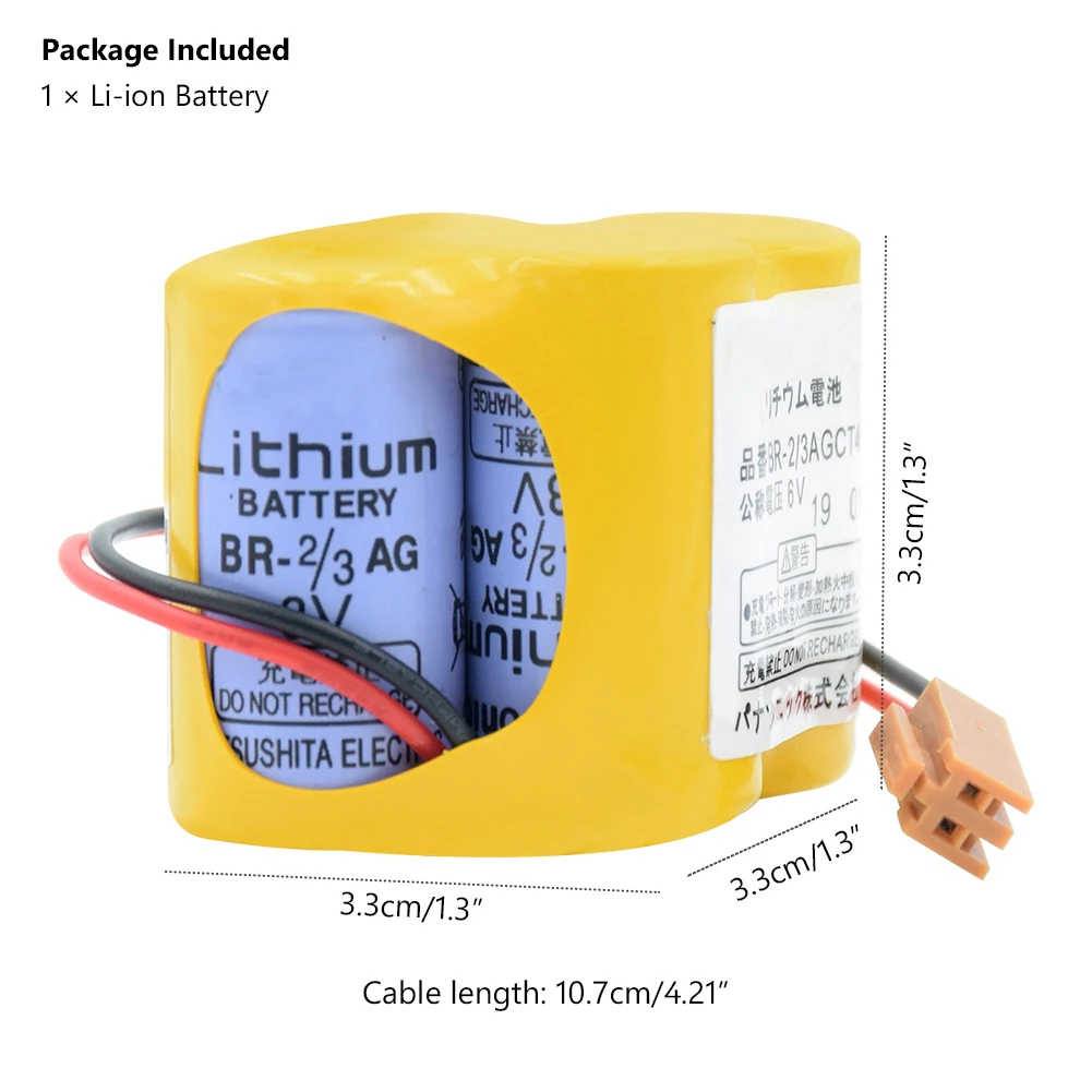 YCDC 6V BR-2/3AGCT4A A06B-6114-K504 4400mAh литий-ионные аккумуляторы PLC резервная батарея для Fanuc управления системы с ЧПУ сигнализация