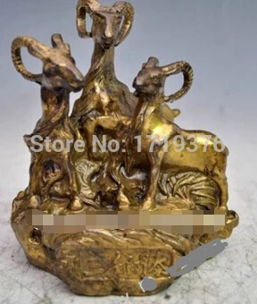 Бесплатная доставка &ltкитайская Бронзовая медная статуя фэн-шуй благоприятная