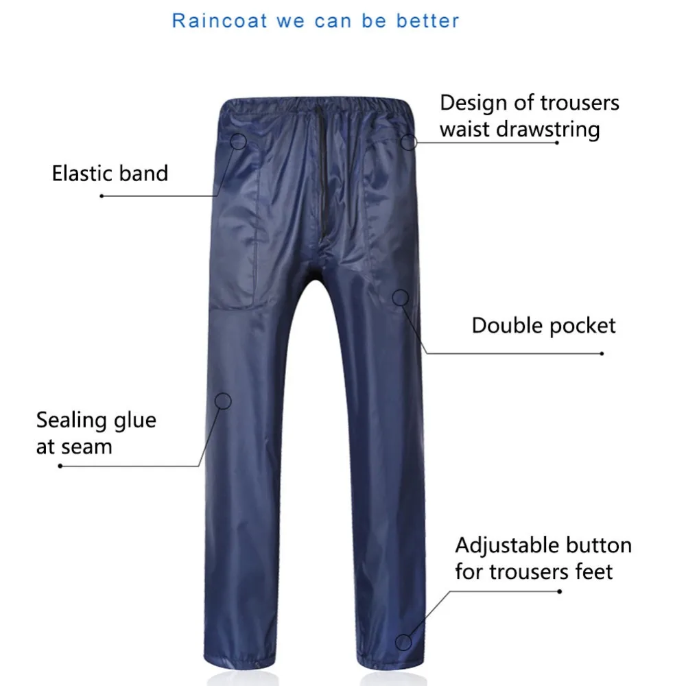 Outdoor Waterproof Rainpants One/Double-layer Breathable Mesh Thickening Wear-resisting Riding Hiking Fishing Rainproof Trousers