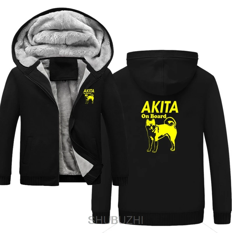 Горячая осень зима Drawstring карман толстовка с капюшоном собака породы Акита толстовки мужские повседневные теплые толстовки с капюшоном - Цвет: same as picture