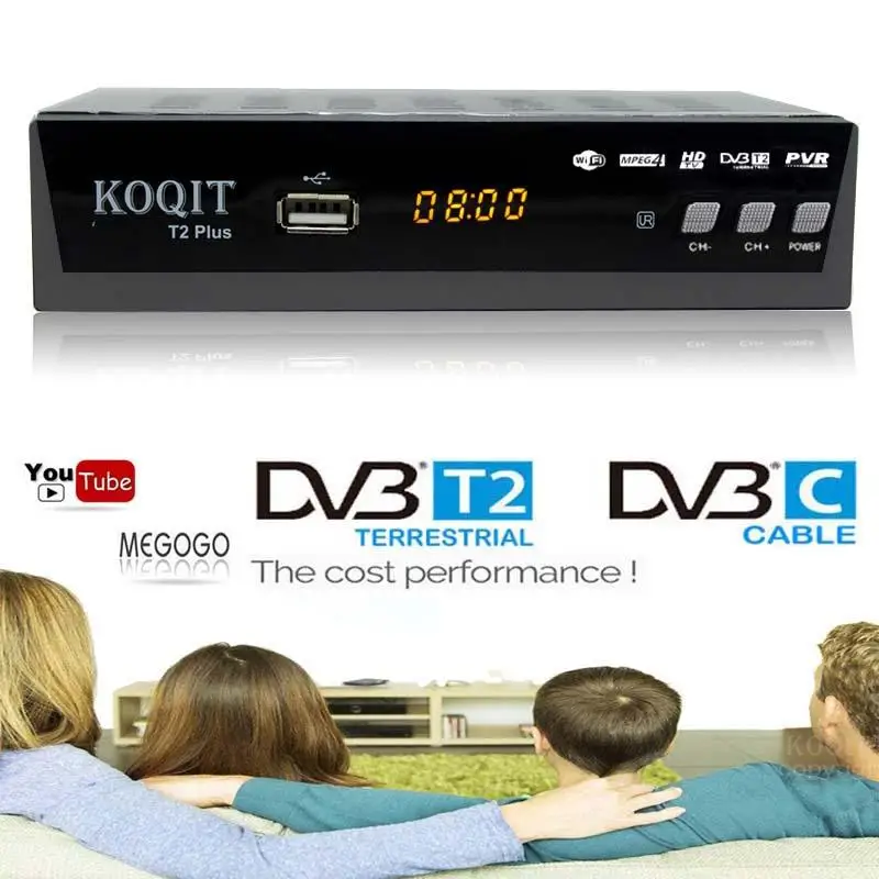 Dvb-t2-тюнер dvb t2 IP tv youtube DVB-C dvb t2 ТВ-тюнер DVB C dvbt2 цифровая ТВ коробка декод Wifi антенна спутниковый ТВ приемник