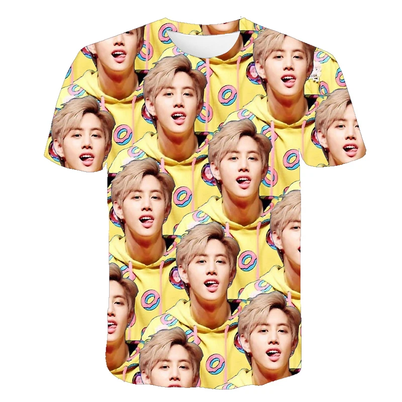 Летние Новые 3D футболки Kpop GOT7 для мальчиков Футболки унисекс повседневные модные