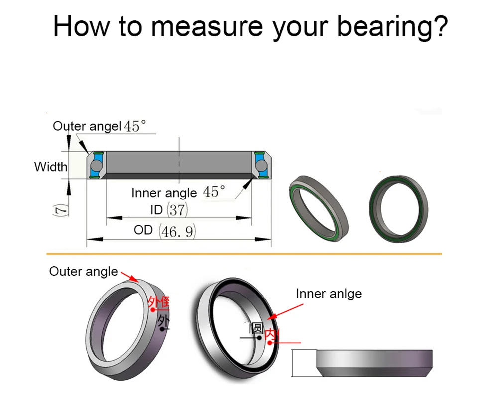 ABEC-5 38 39 41 41.8 43.8 44