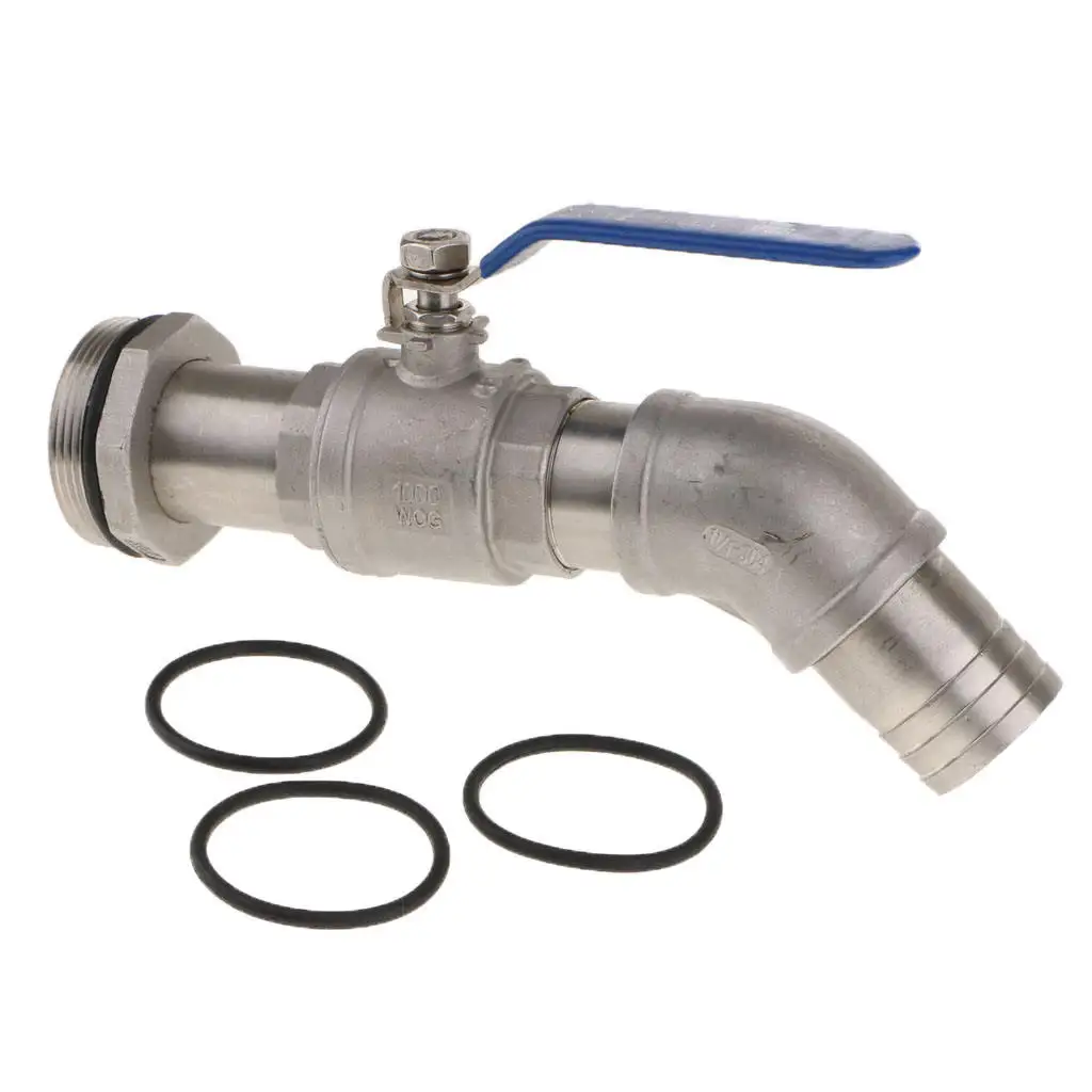 

32 мм Калибр ~ сверхмощный 45 градусов наклон Nozzl полный порт шаровой клапан масляный барабан адаптер бочка аналогично для 200 литра