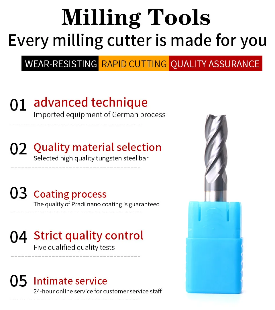 types of vices ZGT Endmills Alloy Carbide Tungsten Steel Milling Cutter End Mill HRC50 4 Flute 4mm 6mm 8mm 10mm 12mm Metal Cutter Milling Tools tapered end mills