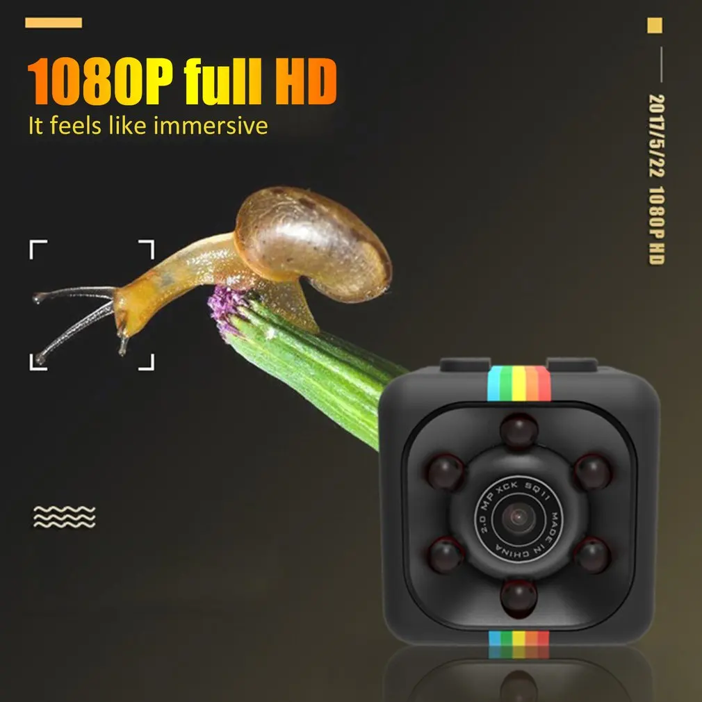 SQ11 мини-камера HD 1080P датчик ночного видения Видеокамера движения DVR микро камера Спорт DV видео маленькая камера SQ 11