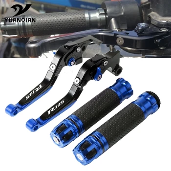 

For Yamaha YZFR125 CNC Motorcycle Brake Clutch Levers & handlebar Handle bar Grips YZFR125 YZF-R125 R125 allyeaRs 2009-2018 2019