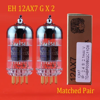 

New 2pcs Russia Electro-Harmonix 12AX7 Gold pins Vacuum Tube Matched Pair accessories Repalce Psvane Mullard JJ shuguang 6N4