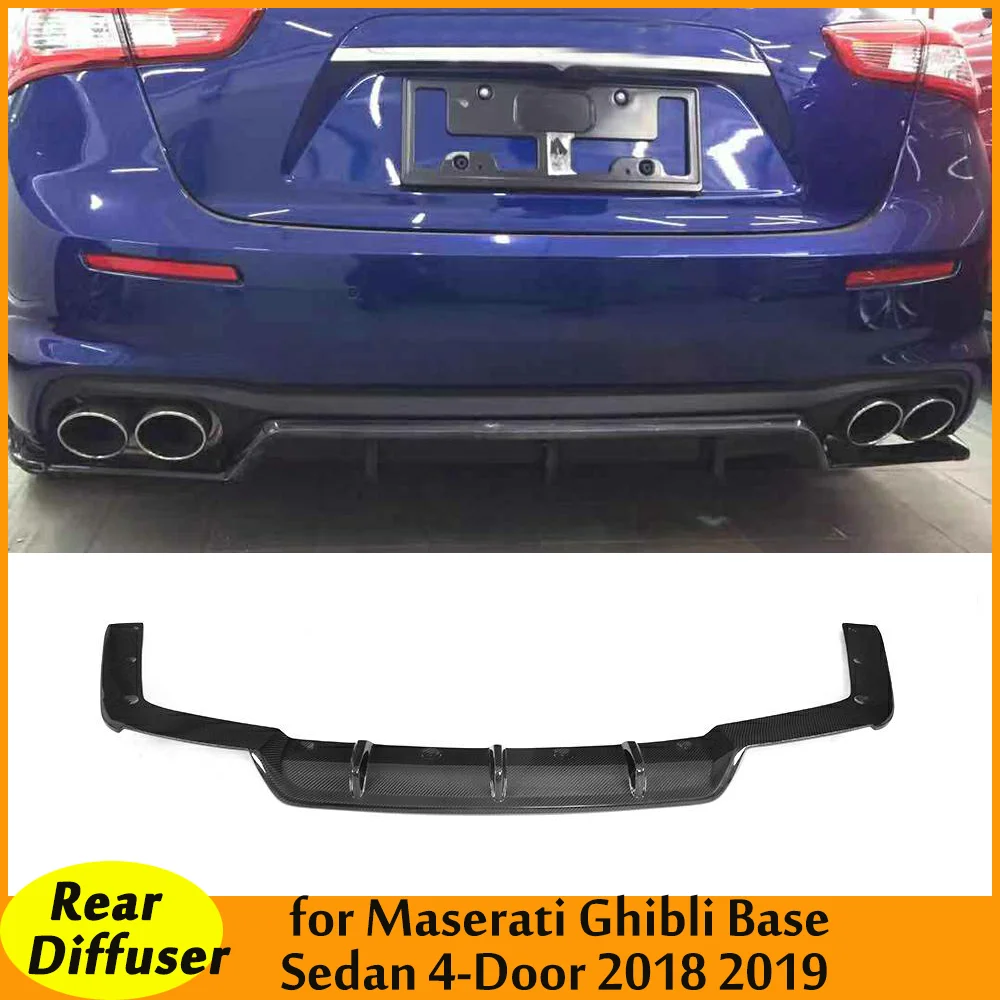 Углерода FiberRear диффузор для Maserati Ghibli база Седан 4-дверный 2018 2019 задний бампер полоса для установки губы фартук Углерода FiberRear диффузор для Maserati Ghibli база Седан 4-дверный 2018 2019 задний бампер полоса для установки губы фартук