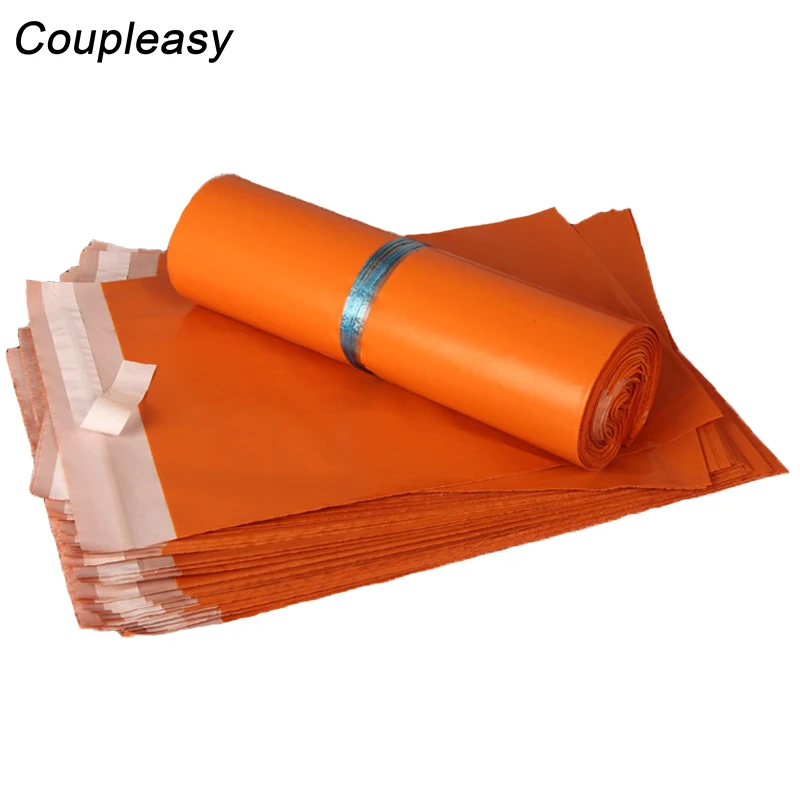 25x35cm orange 200 шт зеленый пластиковый конверт оранжевый Курьер сумка для хранения водонепроницаемый Почтовый пакет экспресс-сумка бизнес-поставки - Цвет: 25x35cm orange