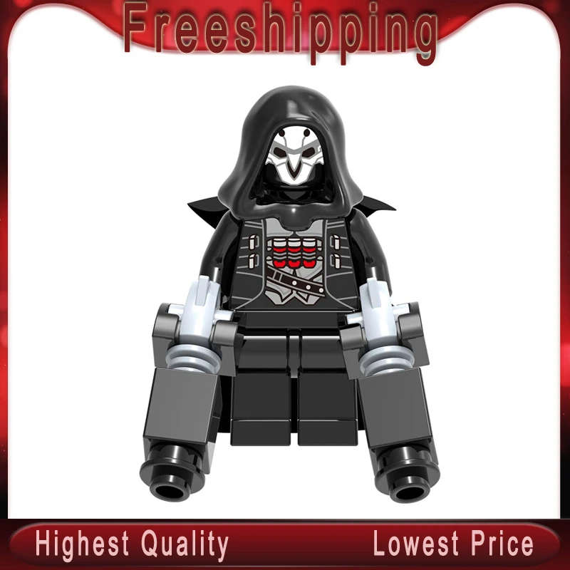 

Building Block Reaper Famous Movie Character D.va Soldier Reinhardt Jesse-Maccree Figures Gift For Kids Toys XH1042