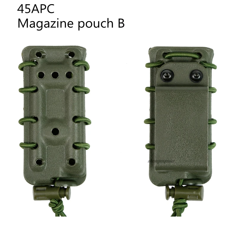 green b Тактический 45APC подсумок для журналов для ремня или Молл система сумка пистолет крепежный элемент для магазина случае военный двухслойный модульный Быстрый модуль - Цвет: green b