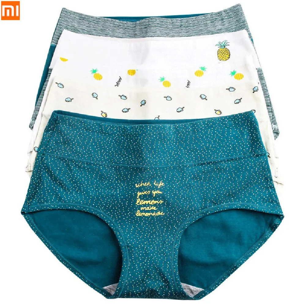 Женские хлопковые трусы Xiaomi бесшовные с высокой талией размеры M-XXL | Электроника