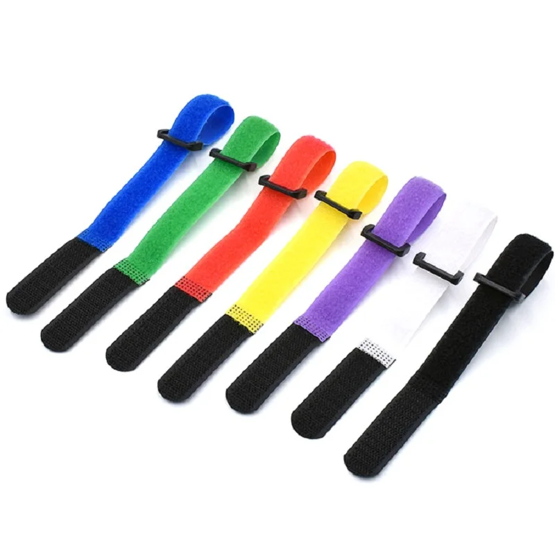 10pcs-lot-2cm-20cm-nylon-Reverse-buckle-velcros-magic-hook-loop-fastener-cable-ties-velcroing-strap