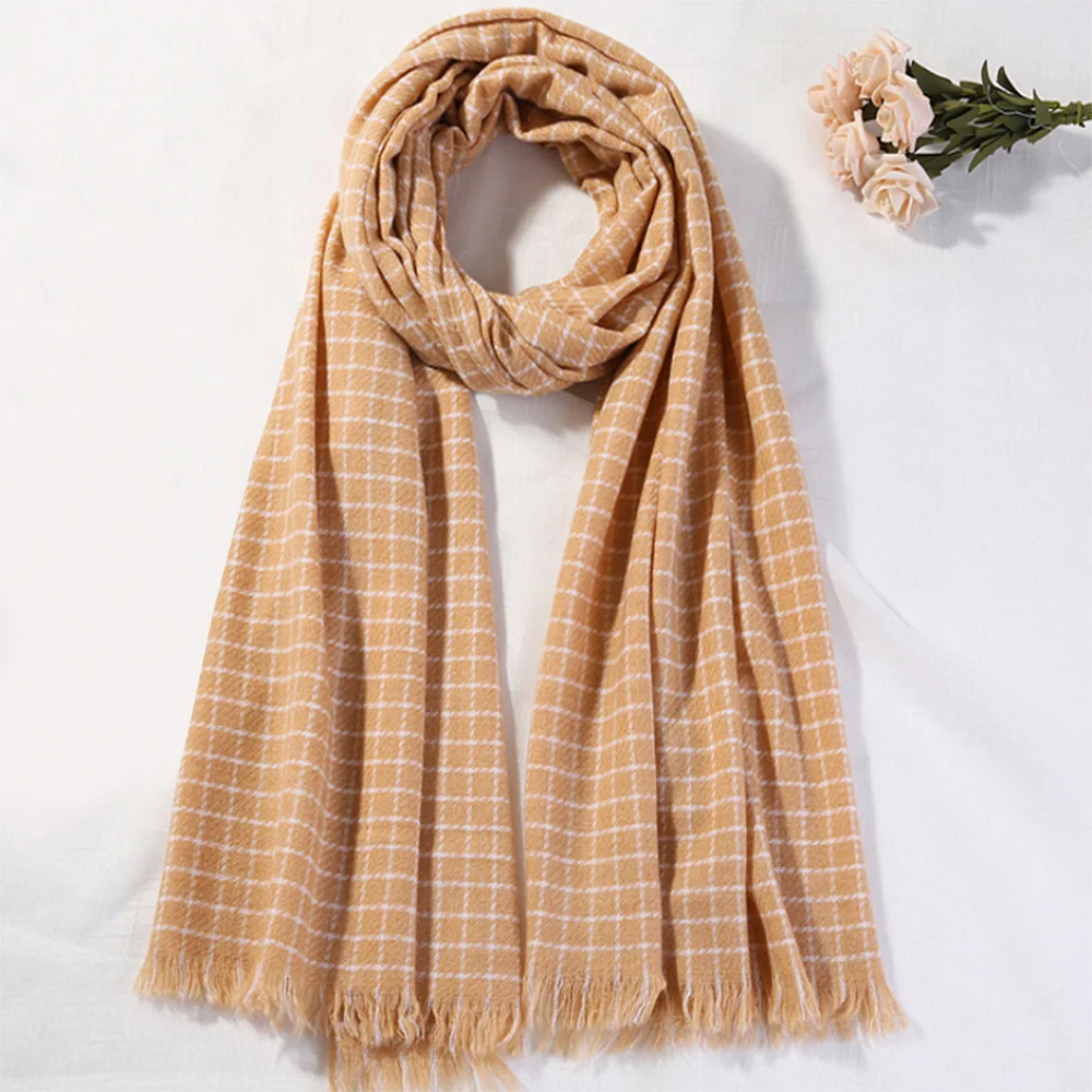 [AETRENDS] Women Scarf Classic Plaid Scarf Warm Wrap Shawl for Fall Winter Scarves K-0021