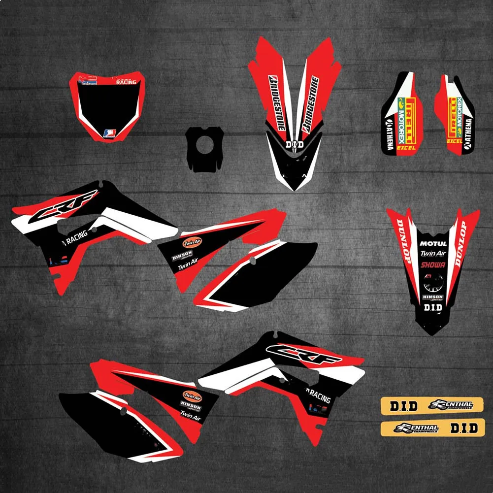 Графические наклейки для Honda 450 CRF 450R 2017 2018 2019 2020 CRF450 TEAM CRF250R 2021 250R | Автомобили и