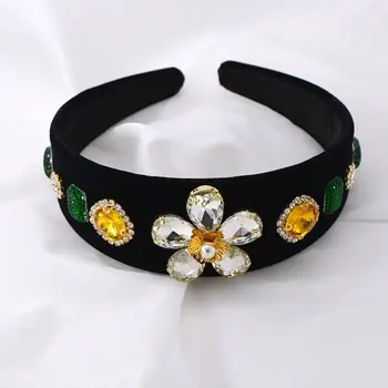 

Women Simple Elegant Headband Imitation Pearl Baroque Wide-brimmed Head Hoop
