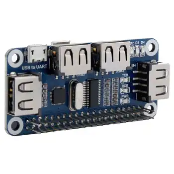 

HUB Extension Board Module USB to UART Serial Ports for Raspberry Pi Zero/Zero W 5V Expansion Board