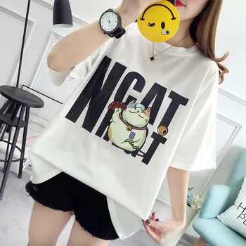 

Tees Women Funny T shirts Women 2018 Summer Vintage Tee Shirt Femme Black color