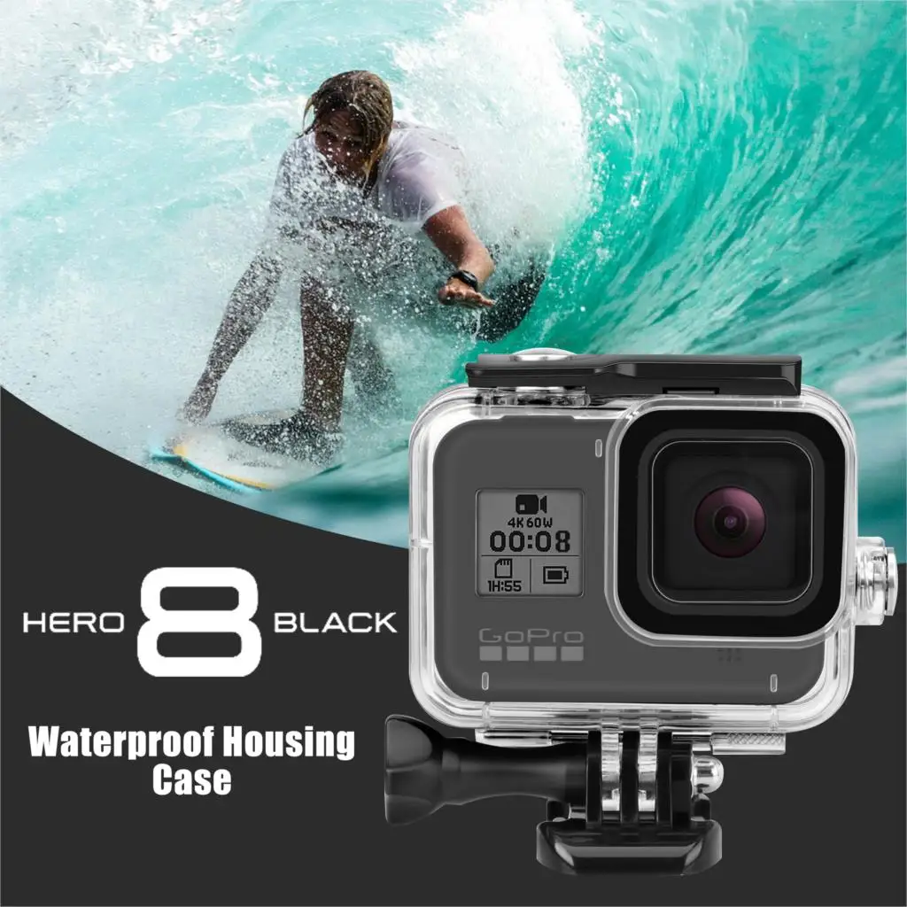 Vamson для GoPro Hero 8 Black Mount Monopod аксессуары комплект водонепроницаемый корпус чехол для Go pro 8 спортивные камеры аксессуары VS12