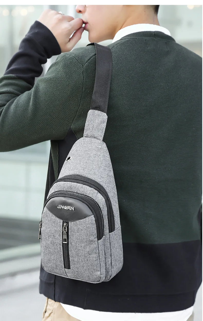 New Style Men Chest Pack Men's Backpack Korean-style Casual Men And Women Chest Shoulder Bag Outdoor Sports Riding Single-should