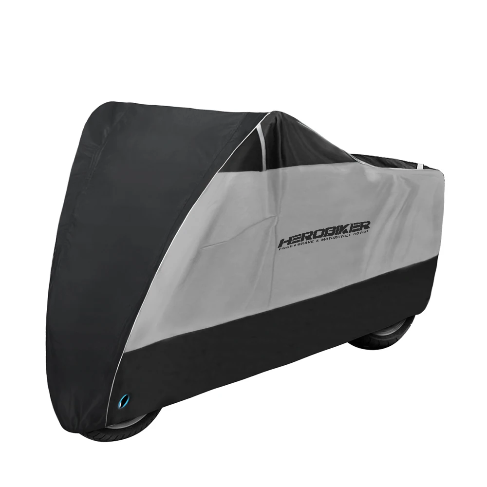 HEROBIKER мотоциклетный чехол для мотоцикла защита от дождя Защита от солнца Пылезащитный Водонепроницаемый дождевик УФ-покрытие для скутера велосипеда дождевик Пылезащитный Чехол черный