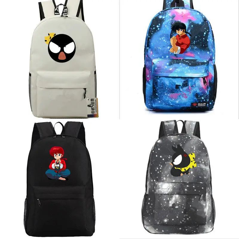 

Ranma 1/2 Mochila students Backpack Shoulder travel School Bag for teenagers Casual canvas Laptop bagpack