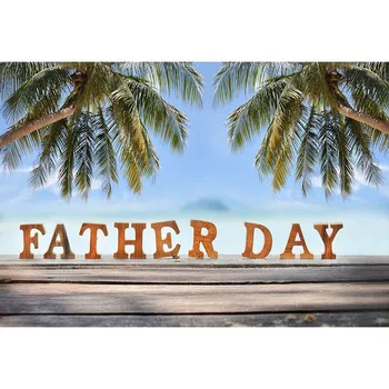 

Palm seaside background for Father's day shooting photography backdrop for photographic studio wood backgrounds fotografia G-396