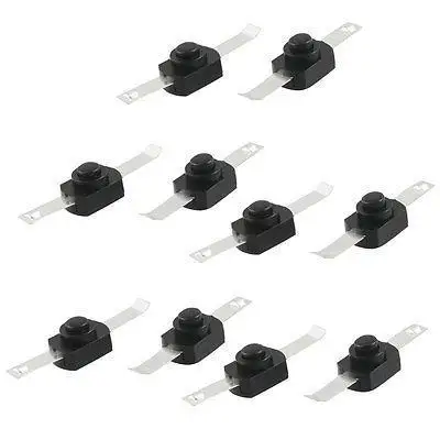 

10 x DC 30V 1A Horizontal 2 Pin Latching Torch Push Button Switch Vtmqt