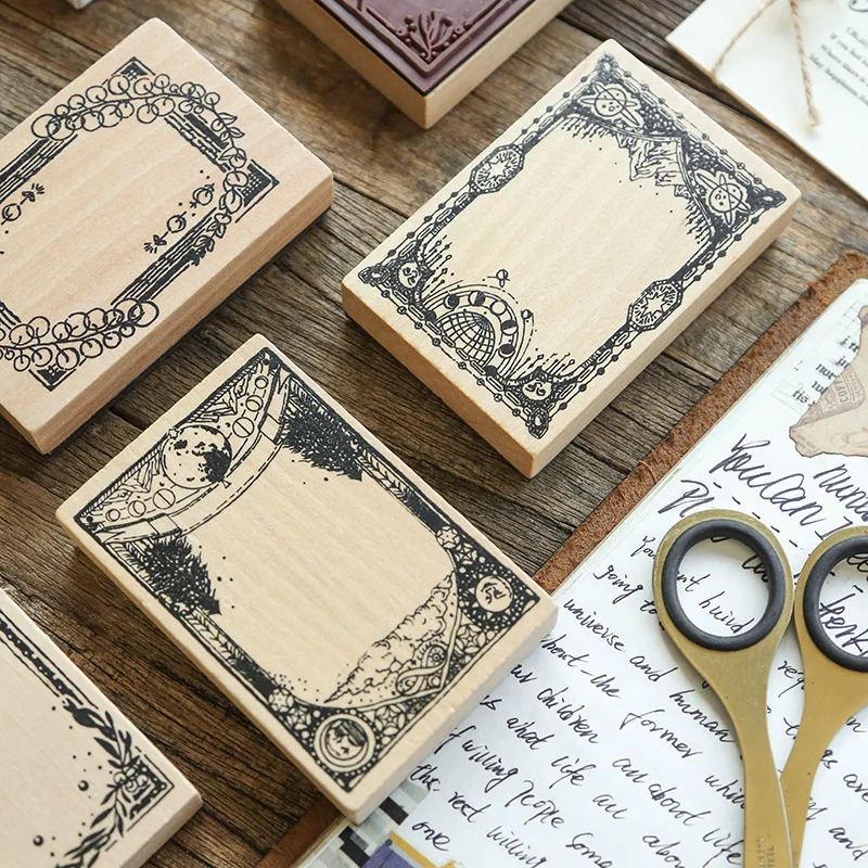 Винтажная граница фон штамп DIY из эвкалипта резиновые штампы для stationery канцелярские принадлежности Скрапбукинг Стандартный штамп