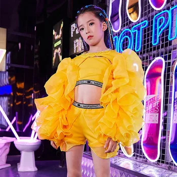 

2020 Jazz Dance Costumes For Girls Hip Hop Dance Costumes Kids Street Dance Stage Performance Clothes Ballroom Dance Outfit