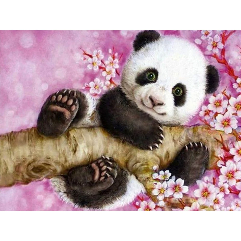 HUACAN-5D-DIY-Diamond-Embroidery-Panda-Full-Square-Drill-Diamond-Painting-Animals-Cross-Stitch-Kit-Cartoon