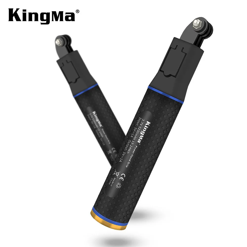 Портативное зарядное устройство KingMa 5200 мАч селфи-Палка с ручкой для GoPro 10/9/8/7/6/5
