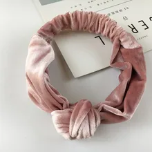 Винтажная винная повязка для волос в западном стиле со средним узлом в Корейском стиле, милые бархатные повязки для волос ning jie, повязка на голову, головной платок