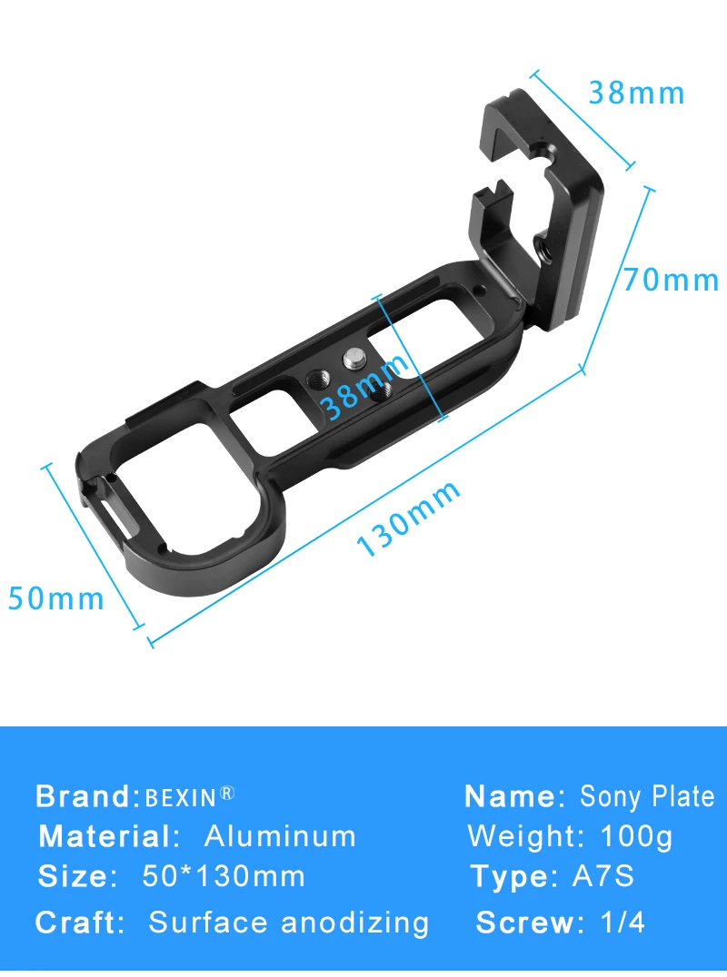 Цифрового однообъективного зеркального фотоаппарата пластина в форме буквы l quick release plate специальный кронштейн L пластины для штатива Монтажная пластина для sony A7R A7 A7RS снимать камера