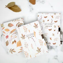 LEnWA массивные листья осени B6 цвет Page Lock мальчик милый мультфильм студентов ноутбук толстый замок защищенный паролем Noteboy Custo