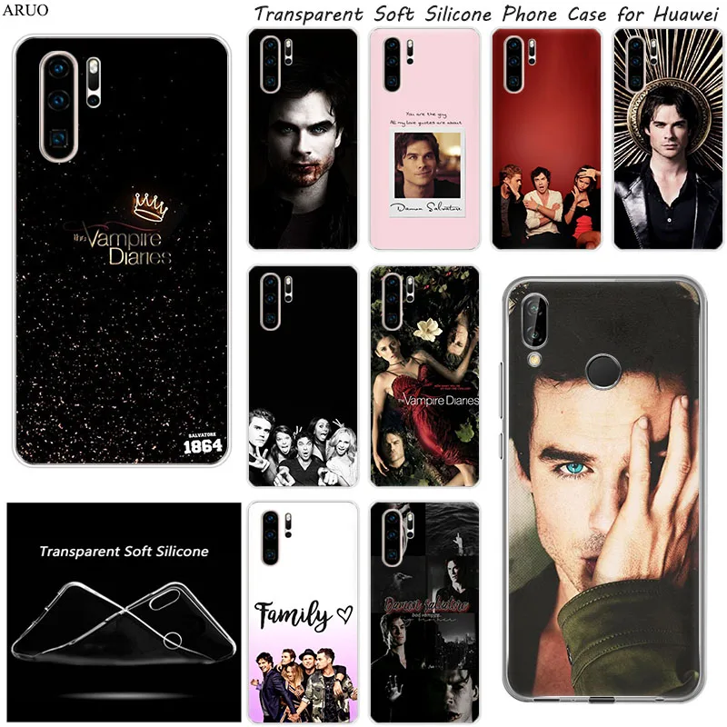 The Vampire Diaries Ian Somerhalder SOFT Silicone Phone Case for Huawei Y9S Y7P Y6S P40 P30 P20 lite Nova 5t 5 6 P-SMart Z 2020
