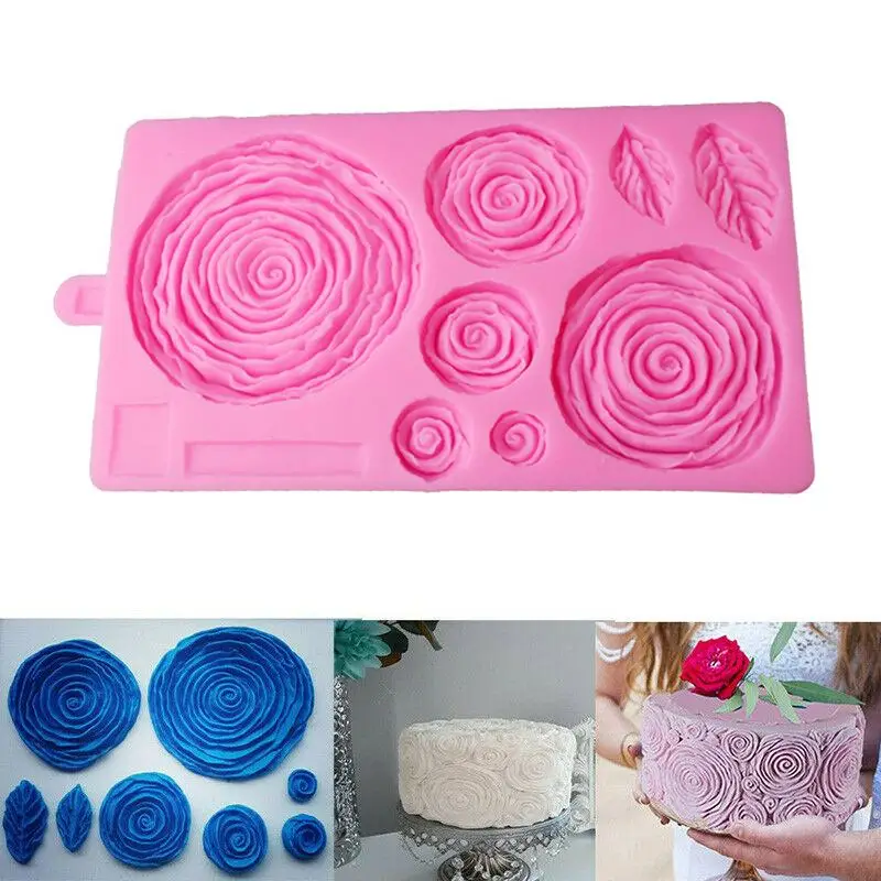 Форма для выпечки в виде цветка розы домашняя кухня помадка торт, печенье, сладости Детские кухонные вечерние декоративные силиконовые формы инструменты