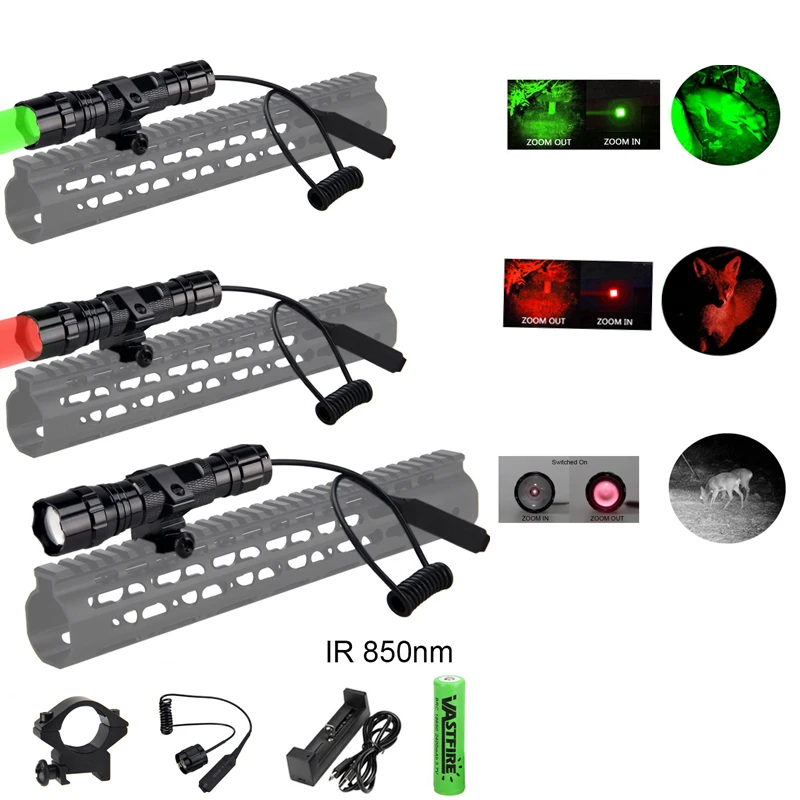銃用の戦術的な点滅ライト 300ヤード 緑 赤 メートル 850nm 狩猟 戦術的な夜のバージョン アリババの水族館用 武器ライト Aliexpress