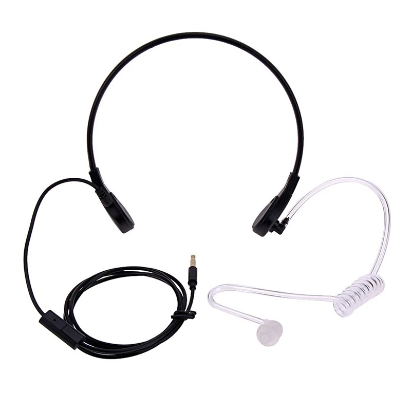1pin 3.5mm Throat Mic Microphone Covert Acoustic Tube Earpiece Headset For Samsung/HTC/LG/Blackberry/MOTORO Smart Phone Earphone |
