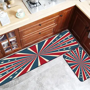 

Welcome Mats for Front Door Classic Flag Pattern Anti-slip Mat Kitchen Carpet Living Room Table Accessories Corrosion-Resistant