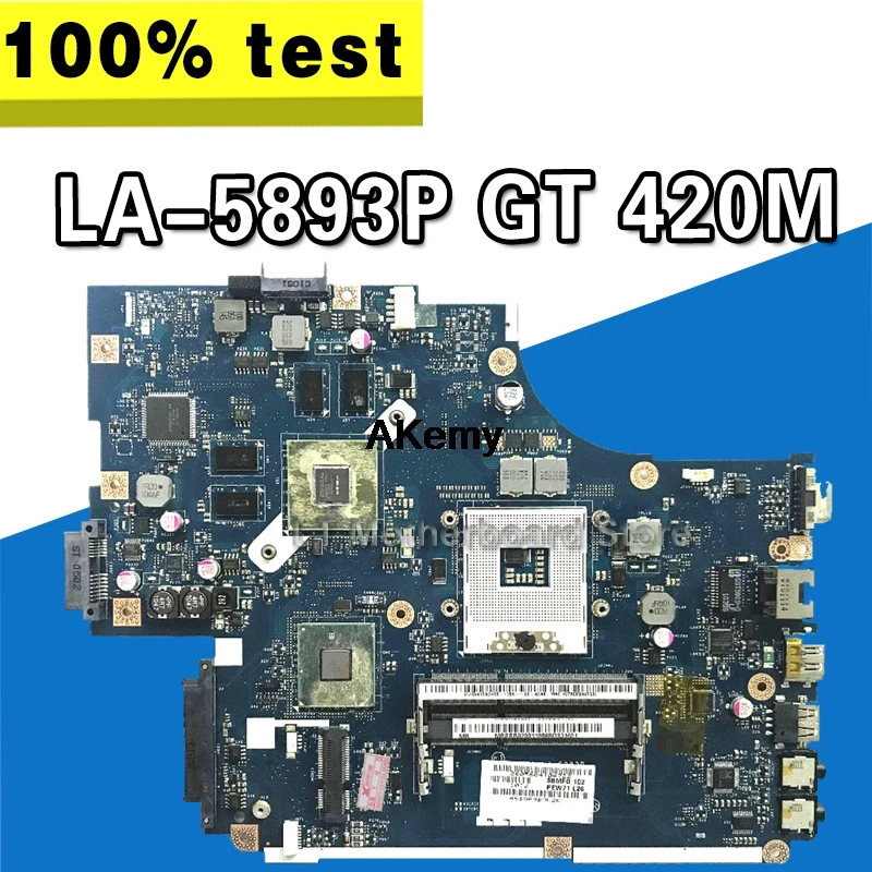 Материнская плата для ноутбука For Acer aspire 5742 5742g LA-5893P MBBR702001 NVIDIA GeForce GT 420M полный тест