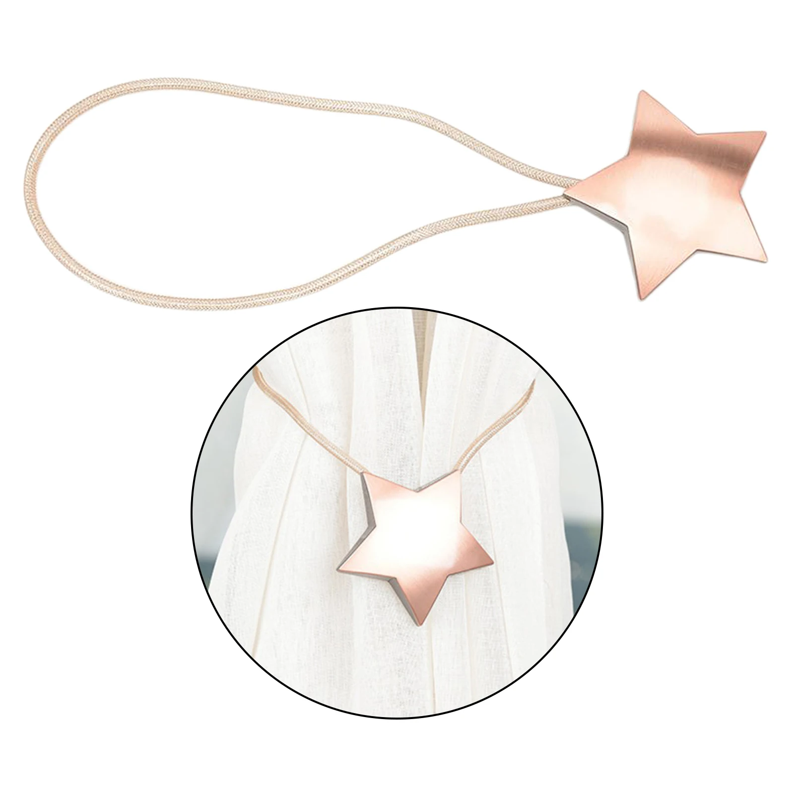 Magnetic Curtain Clip Curtain Holders Tieback Buckle Clips Hanging Pentagram Buckle Tie Back Curtain Accessories