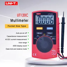 Мини цифровой мультиметр UT120C AC DC Напряжение Ток Емкость Частота Сопротивление Тест er диод тест Автоматический диапазон удержания данных