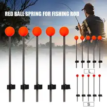 5Pcs Portable Durable Easy to Use Red Ball Spring for Outdoor Winter Ice Fishing Rod Tools Equipment Gift For Fishing Lovers