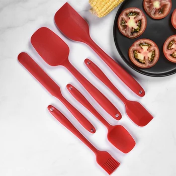 

6pcs/set Cooking Tools Silicone Scraper Heat-Resistant Non-Stick Rubber Spatula Set Pastry Cake Cream Kitchen Baking Tools