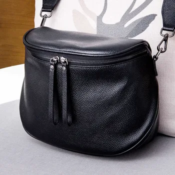 

Fashion Women Handbag 100% Genuine Leather waist bag Lady Casual Tote Female Crossbody Messenger Purse Grey Shoulder Bag