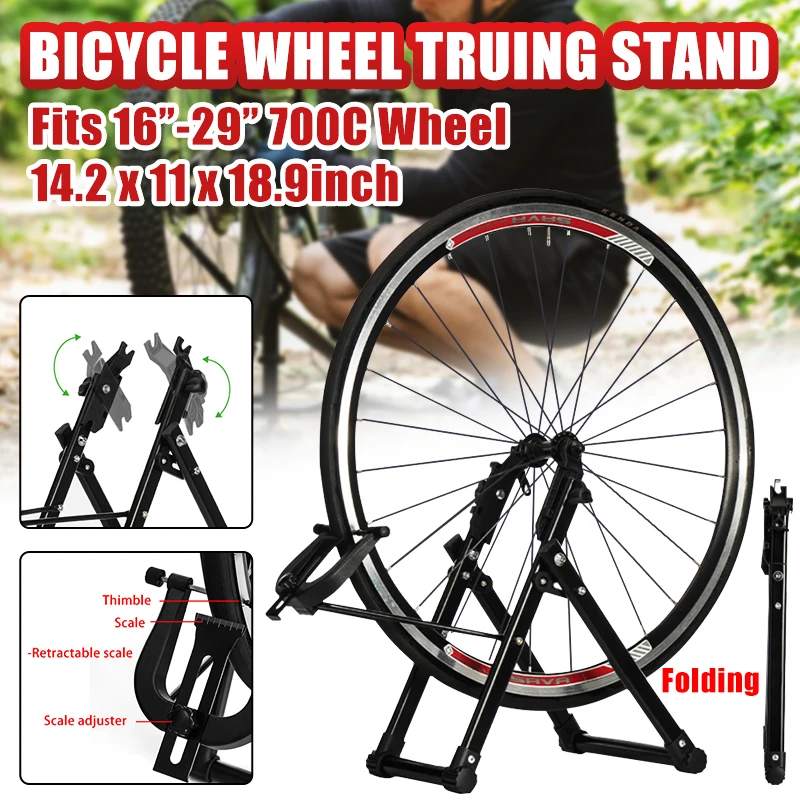 MTB Bike Wheel Truing Stand Bicycle Wheel Repair Maintenance Foldable Truing Sta 