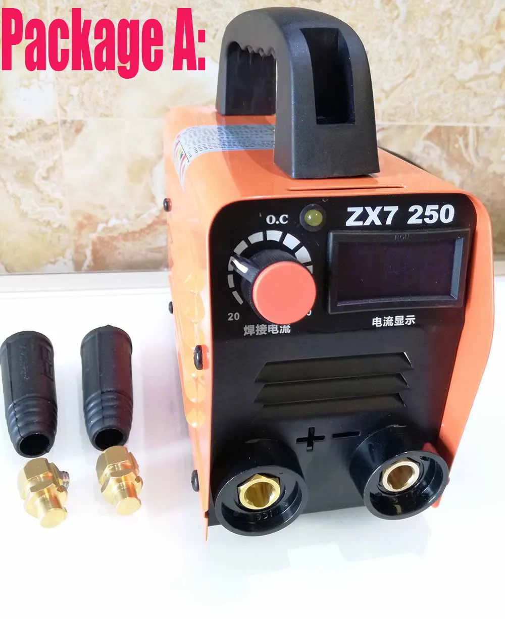 A ZX7-250 220V 10-250A портативный мини ММА Электрический палку сварочный аппарат инверторный Сварочный электродуговой аппарат для обработки металлов сварочные инструменты - Цвет: A